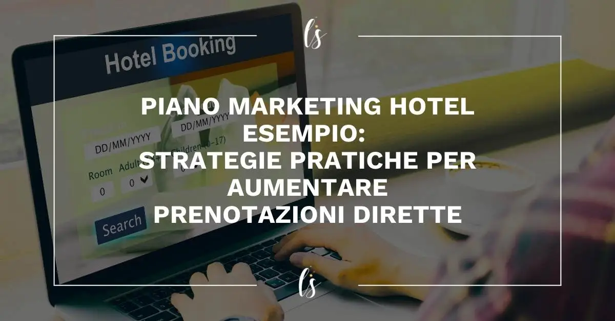 grafica che mostra un computer mentre un utente cerca un hotel su internet